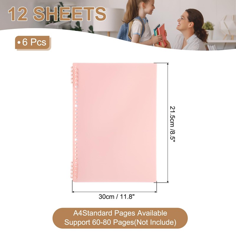 PATIKIL 12 Pack Binding Covers, A4(11.8x8.5 Inch) 22 Mil Plastic
