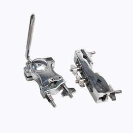 Naguud L-Rod Cowbells Clamp Adjustable Quick Release Multi-Clamp,Silver Drum Clamp Accessory Set, Percussion Drum Set Cowbell Bracket Drum Cymbal Stands for Toms,Cowbells, Drum Cymbal Stands