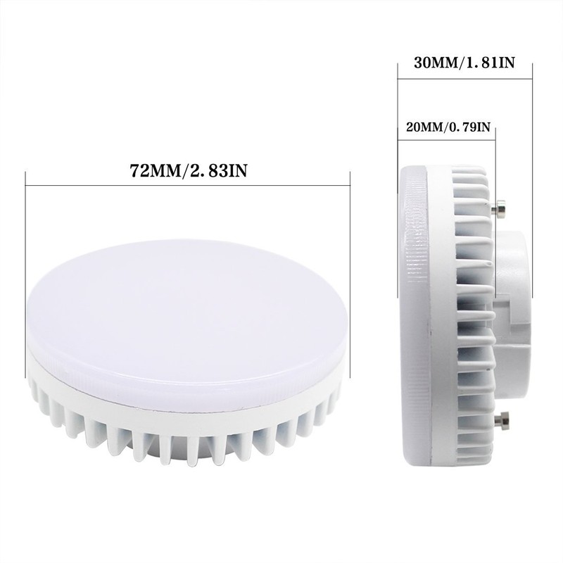 Rowrun Gx53 LED Bulb 10W 900lm Daylight Bulb for Replacement