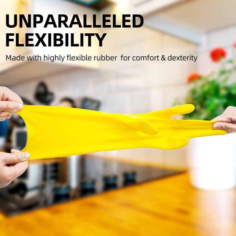 Vgo... 1 Pair Reusable Gloves for Kitchen Work, Household Cleaning