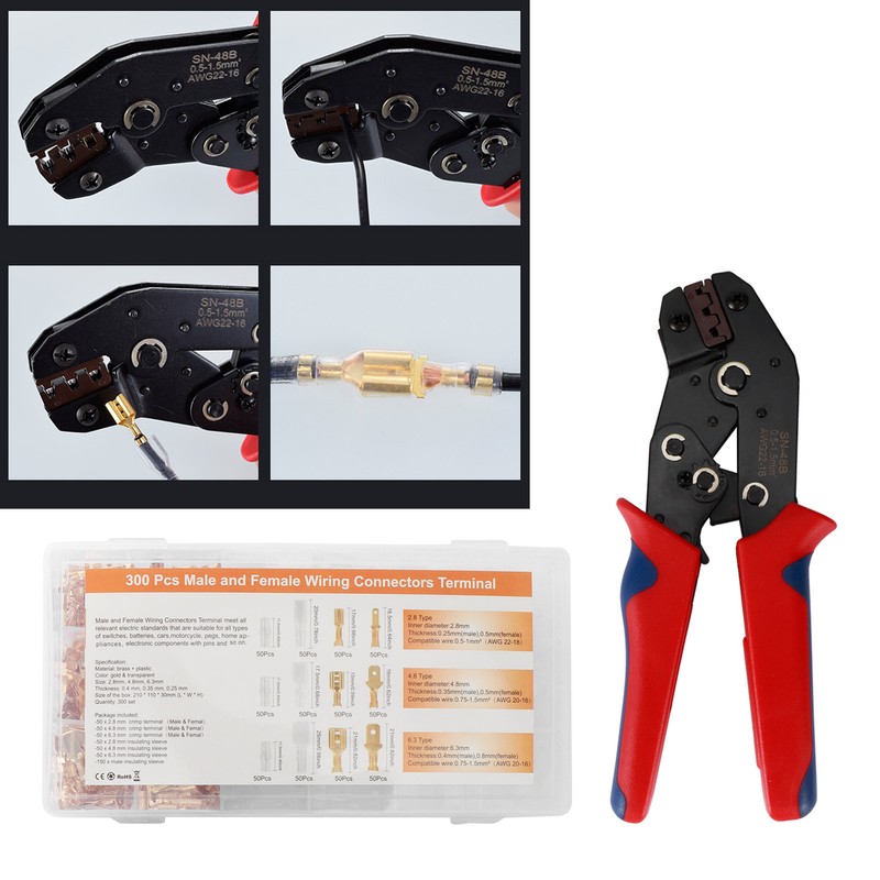 Cold Pressed Terminal Crimping Pliers Insulated Wire Crimper Tools Cable