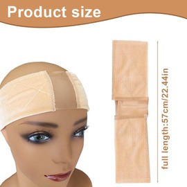 EIHI 1 Piece Wig Net Hair Band, Elastic, Skin Colour, Elastic Wig Grip, Wig Cap, Wig Band, Headband Wig Head It Wigs, Head Wig Net, Wig Headband, Skin Colour