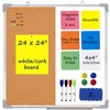 Cork Board White Board Combo - 24 x 24 Dry