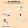KISUFU Double Head LED Desk Lamp with Clock and Temperature