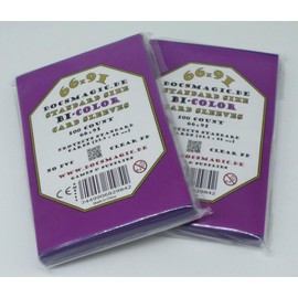 docsmagic.de 200 Premium Bi-Colour Card Sleeves Mat Purple/Black Standard Size 66 x 91 Card Sleeves Purple Black