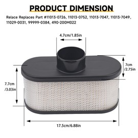 AMTOLXL 4 Packs 11013-0752 Air Filter Compatible with Kawasaki FR691V FR651V FR730V FS481V FS541V FS600V FS651V FS691V FS730V 4-Cycle Engine Cleaner Lawn Mower, Replace 11013-7046 11013-7047