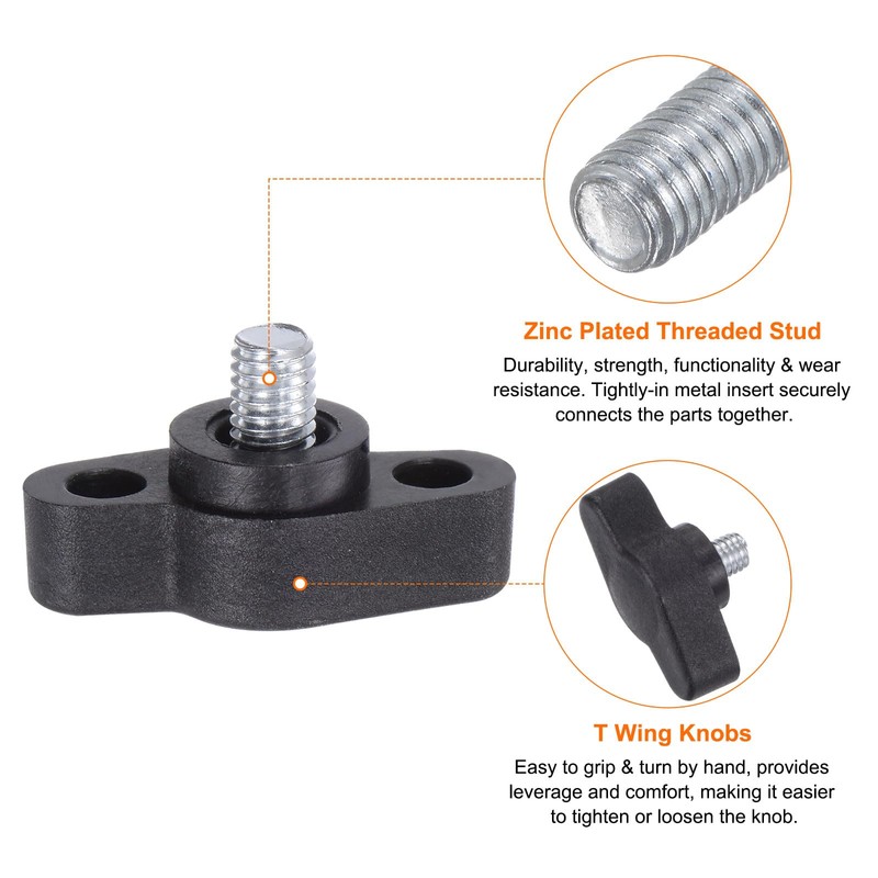 QUARKZMAN Pack of 10 Tea Wing Knobs Thumb Screws M5