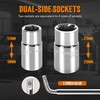 TONDA Telescoping Lug Wrench, Tire Iron Lug Nut Removal Tool