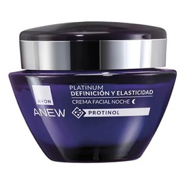 Avon Anew Platinum Crema Facial Noche – Definición y Elasticidad, 50 g | Reafirma, nutre y regenera la piel madura mientras duermes.