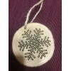 Handmade Wood Slice Christmas Tree Decorations, Set of 3, Ornaments,