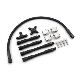 LS Cylinder Head Coolant Steam 4 Port Crossover Hose Kit Compatible with all GM LS series engines