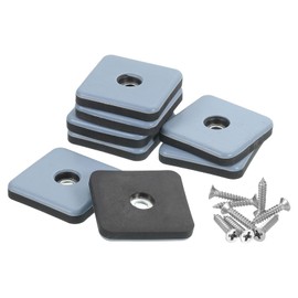 sourcing map 8Pcs Screw on Furniture Sliders, 1.57"(40mm) Square Furniture Glides Sliders, Chair Leg Sliders Floor Protectors Pads, Furniture Pads with Screws for Chairs, Cabinets, Light Blue