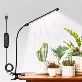 iPower Full Spectrum LED Grow Light for Indoor Plant with Auto On/Off Timer 6/9/12H