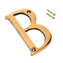 eSplanade - Brass House Hotel Door Name Alphabets - Wall Door Plaque Letter Alphabet - 3" Inches - Golden ("A" Alphabet) ("B" Alphabet-3")