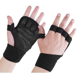Weight Lifting Gloves, Wrist Wraps Wrist Straps for Weightlifting, Lifting Wrist Wraps Gym Gloves for Men Workout Gloves for Men Workout Gloves Women (Black, Small)