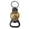 GENUINE TEXAS BRAND Custom Masonic Square and Compasses Key Chain