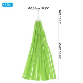 PATIKIL Bike Streamers, 4 Pcs Yellow-Green Scooter Handlebar Tassels Grips Ribbon Accessories Decorations for Girls Bicycle Tricycle Handles, Yellow/Green
