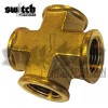 Switch Suspension Brass Pipe Fitting 3/8 NPT Female Cross 4