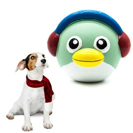 2 X Festive Squeaky Dog Toys LATEX Dog Chew Toys Interactive Dog Toys for Boredom Standing Rolling Dog Gifts Reindeer Penguin Snowman Teething Puppy Toys Fetch Dog Pet toys (2x Assorted)