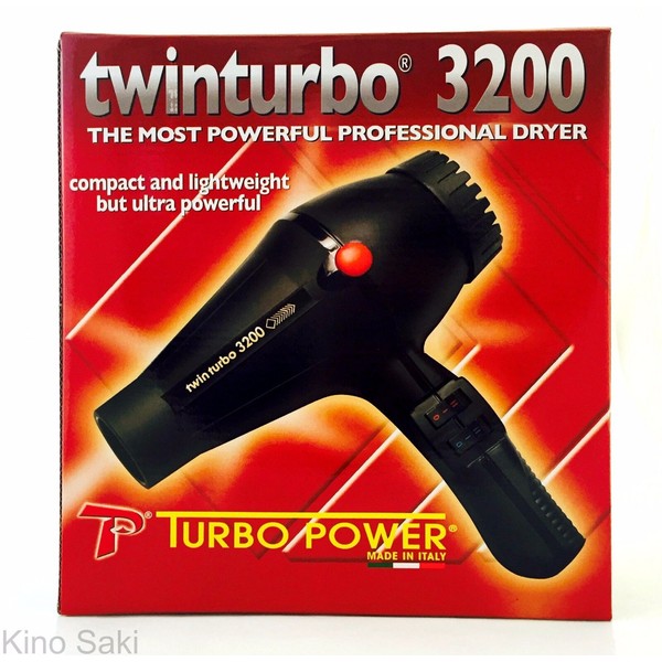 TURBO POWER TWINTURBO 3200 MOST POWER PROFESSIONAL HAIR DRYER BLACK