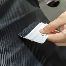 FOSHIO 4 Inch Felt Squeegee for Car Window Tint, Vinyl Installing Application Tool Car Wrap Paste Vinyl Squeegee Wrapping Medium Hardness Tools Hand Application Squeegee -White PP Scraper