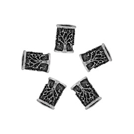 HAQUIL Tree of Life Bead, Yggdrasil Viking Hair Bead, Norse Vikings Runes Hair Beard Beads, Jewelry for Men Women