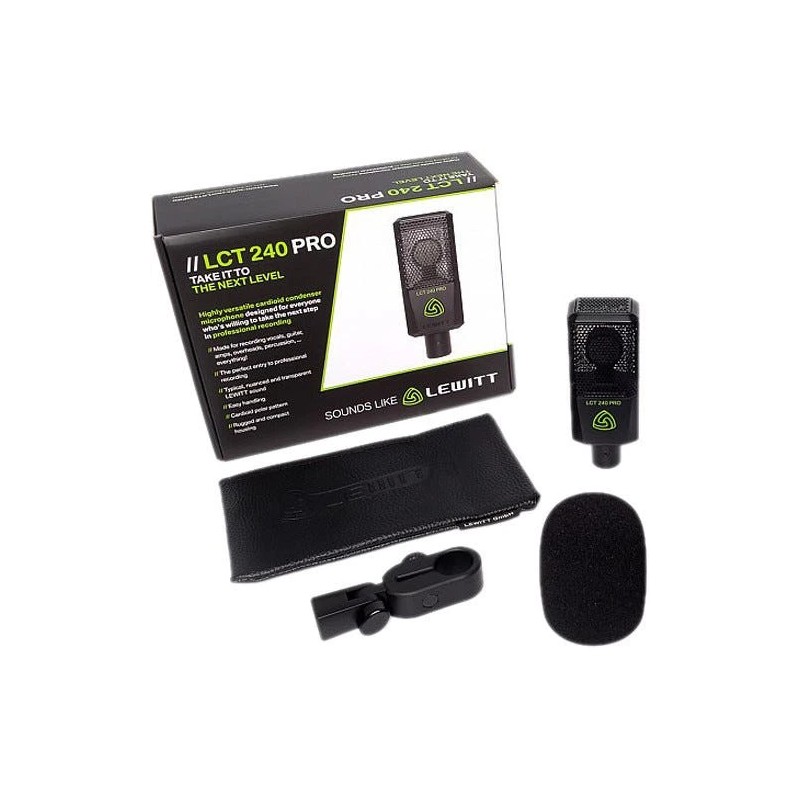 Lewitt Audio LCT-240-PRO-BLK with accessories
