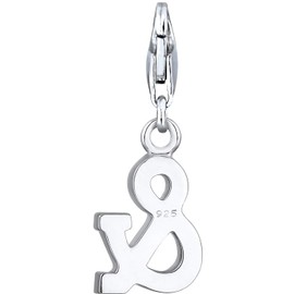 Nenalina 0403262819 Carabiner Charm Pendant for Charm Bracelet 925 Sterling Silver, Glass