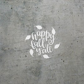 Decal Stickers of Happy Fall Yall (White) (Set of 2) Premium Waterproof Vinyl Decal Stickers for Laptop Smartphone Car Dirt Bike Wall Room Mason Jar Bathtub Door Skateboard - ANDVER1f77633WH