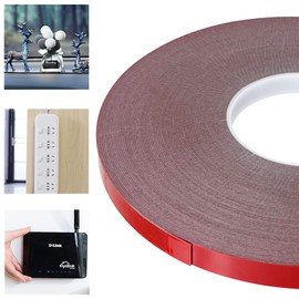 Double Sided Tape - Heavy Duty Mounting Adhesive Tape, Waterproof Foam Tape for LED Strip Lights,Home Decoration, Office Decorations (0.59In x 108 Ft, Black)