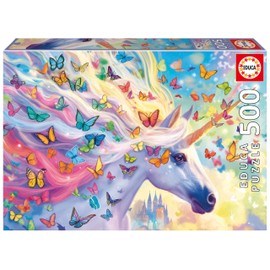 Educa - 500 Piece Jigsaw Puzzle for Adults | Rainbow Unicorn. Includes Fix Puzzle Glue. Dimensions: 48 x 34 cm. Ages 11 and up (20254)