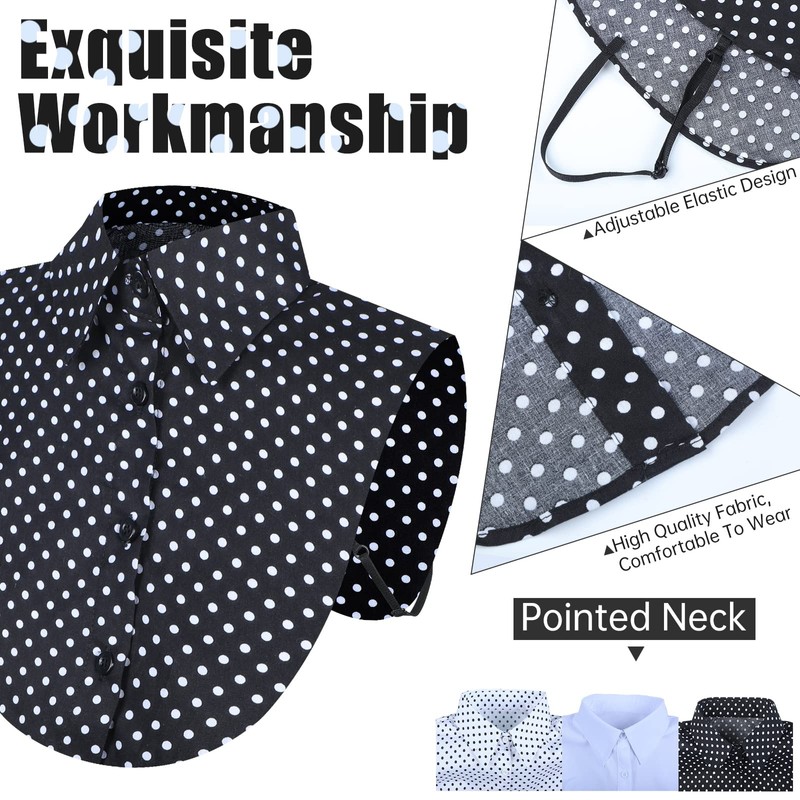Syhood Women's Fake Collar Detachable Collars Half Shirt Dickey Tops