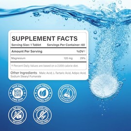 Hydrogen Water Tablets - 12 PPM H2 Molecular Hydrogen - 120 mg Magnesium-Based Reaction System - Supports Antioxidant Defense, Cellular Health, Energy