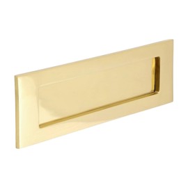 Polished Brass Letter Plate Front Door 256 x 76mm, 10 x 3"