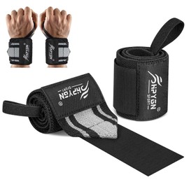 Wrist Wraps, Wrist Support for Weightlifting, Powerlifting, Strength Training, Benching, Bodybuilding, Crossfit, Thumb Loops with Adjustable Straps, Workou Wrist Strap for Men and Women