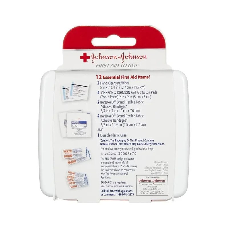 Johnson & Johnson First Aid to Go Kit - 12