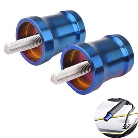 HRuizq Motorcycle Accessories Handlebar Ends Ultra Heavy Bar Ends compatible with Genuine Handlebars M8 Type Ninja 400 | Z900RS | ZX25R | ZX4R etc. (Blue, 325 g)