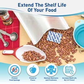 (20) Mylar Bags 4mil 1 Gallon 10"x16" + (20) 300cc Oxygen Absorbers for Long Term Emergency Food Storage Combo