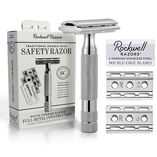 Rockwell Razors 6C Razor, 6 Levels, Adjustable, Double-edged Razor, Safety
