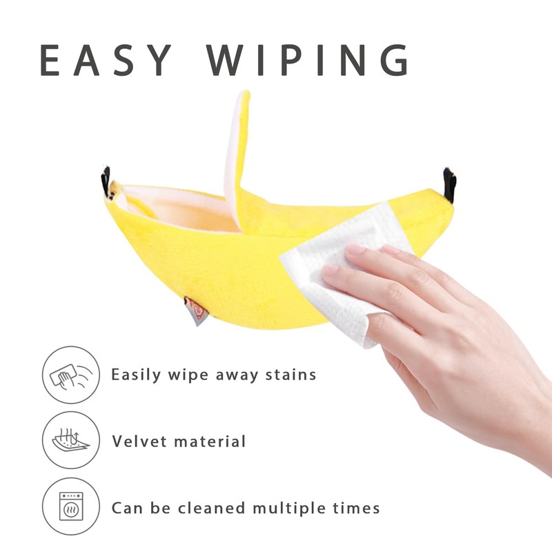 Lcvasvuz 1 Pcs Creative Banana Design Hammock for Hamsters and