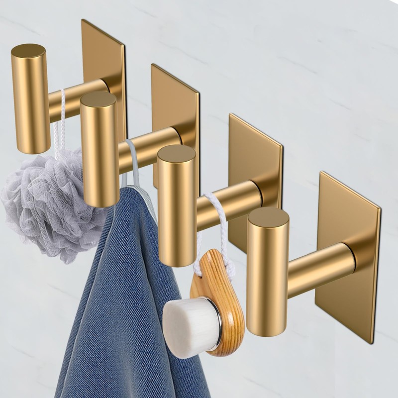 VAEHOLD Wall Towel Hooks, Heavy Duty Sticky Holder Waterproof Towel