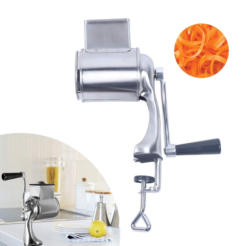 Manual Potato Grater, Stainless Steel Vegetable Slicer, Manual Drum Cutter,