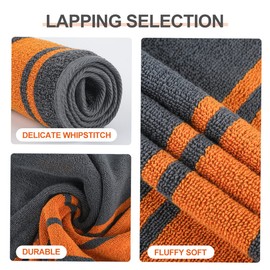 OHMY FIT Smart Fitness Towel with Zippered Pocket - Gym Towel for Men & Women - Multifunctional Exercise Towel - Quick Dry Sweat Towel for Workout, Yoga, Tennis, Sports & More (Gray, Pack of 1)