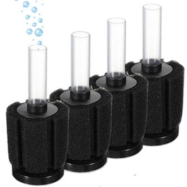 Aquapapa Bio Sponge Filter Air Pump Driven Up to 20 Gallon Each, Breeding Fry Betta Shrimp Fish Tank Aquarium (Small 4-Pack)