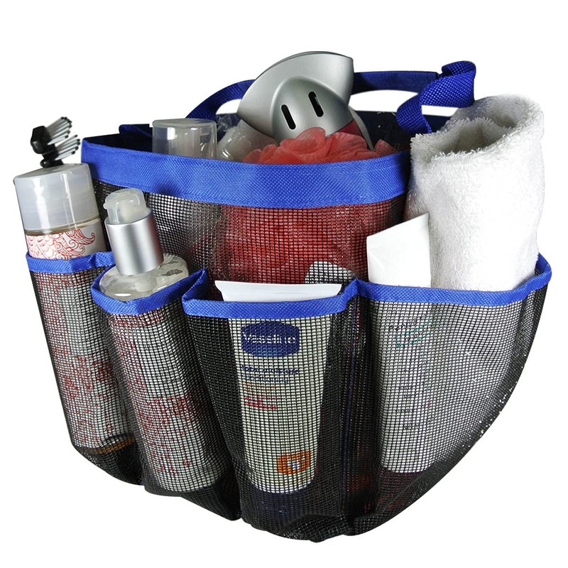 Wrapables® Quick Dry Portable Mesh shower Caddy/Tote/Organizer, Blue