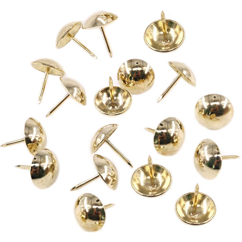 Keadic 250Pcs 5/8" (16mm) Antique Upholstery Tacks Furniture Nails Pins