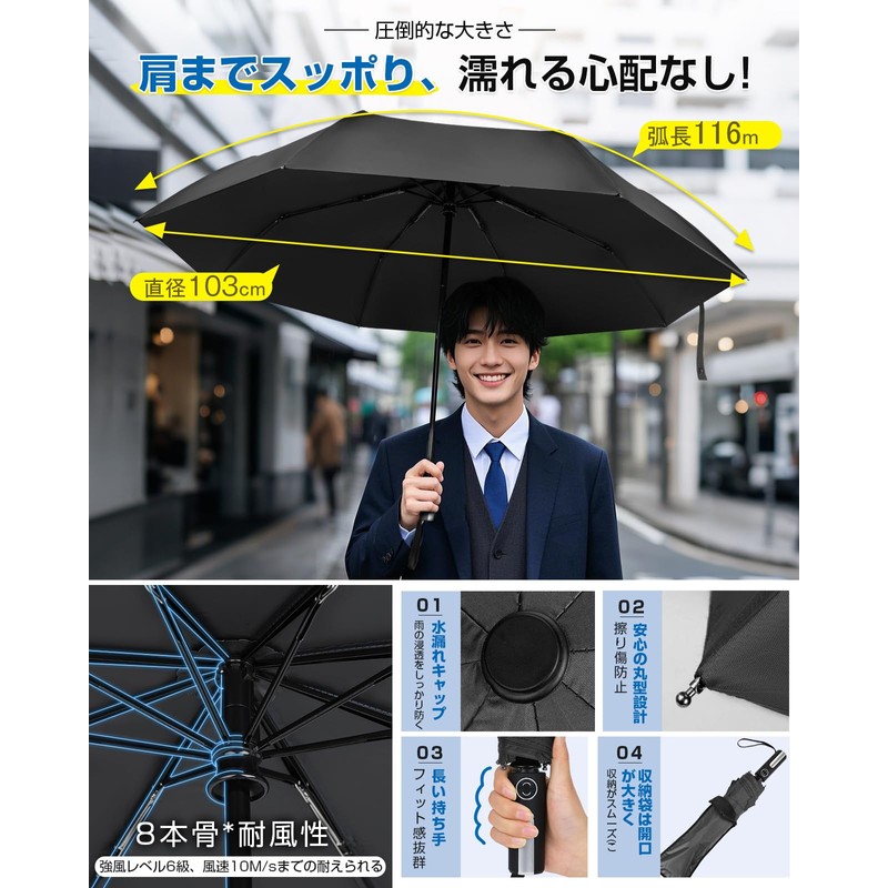 YOIIYO Folding Umbrella, Parasol, UV Protection, 100% UV Blocking, Foldable,