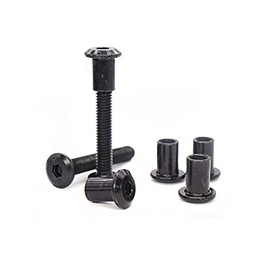 binifiMux 10-Pack M6 x 40mm Black Socket Cap Screws Barrel Nuts Kit for Crib Furniture Bed