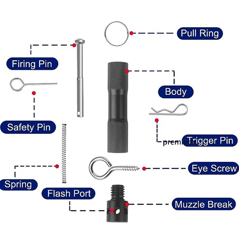 Perimeter Trip Alarm Metal Camping Trip Wire Alarm Device Early