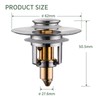 Universal Bathroom Sink Stopper - 2 Pack Brushed Nickel Pop